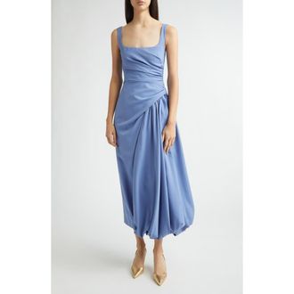 Lela Rose Asymmetric Faille Bubble Dress in Bluebell at Nordstrom, Size 2