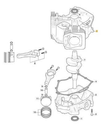 STIGA Sports Original Stiga Cilindro Del Motor Tre 586v Tractor De C&eacute;sped 118551628/0