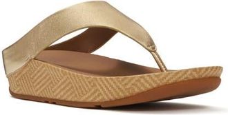 FitFlop Lulu Lux Graph-Weave Toe-Post in Platino at Nordstrom, Size 11