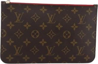 Louis Vuitton Pre-owned Clutches, female, Brown, Size: ONE SIZE Pre-owned Canvas Pouch