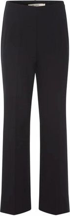 Rue de Femme Zwarte Flare Broek met Hoge Taille - Dames - Wijde Broeken - Zwart - XS - Polyester - Broeken