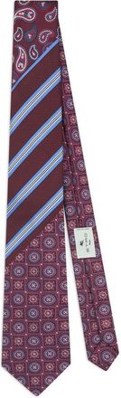 Etro Mens Tie Burgundy Silk Ties & Bow