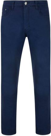 KAM Mens Extra Tall Slim Fit Stretch Chino Trousers (Alba) in Navy in 42W x L38