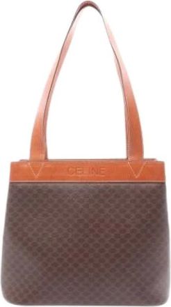 Celine Pre-owned Shoulder Bags, female, Brown, Size: ONE SIZE Pre-owned Vintage Canvas Shoulder Bag