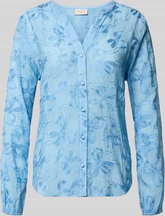 Freequent Bluse aus Viskose-Mix mit Knopfleiste Modell Randy in Hellblau, Gr&ouml;&szlig;e XXL