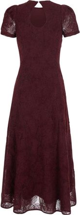 Rotate Womens Long Dress Burgundy Recycled Polyester