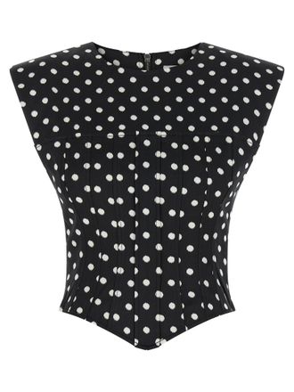 Ganni Polka Dot Top
