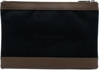 Balenciaga Pre-owned Balenciaga Canvas Navy Clip M Clutch WT56NI8TPWX7JRPA