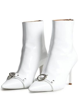 R13 ring-detail pointed boots - Wit