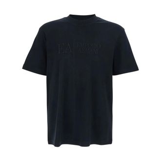 Emporio Armani Klassiek T-shirt met ronde hals van katoenjersey - Heren - T-shirts - Zwart - L - Katoen - Tops