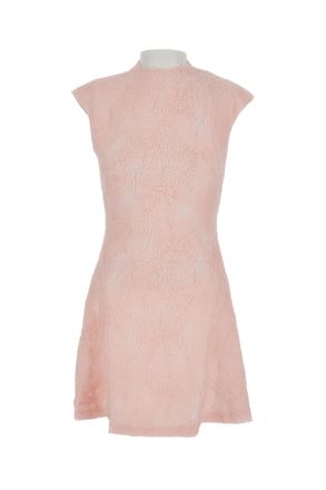 Rotate A-Line Mini Dress With High Neck