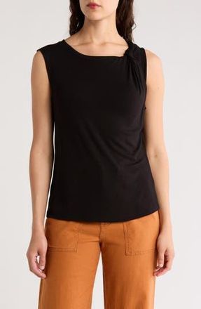 Sanctuary Twist Crewneck Tank in Black at Nordstrom Rack, Size X-Large