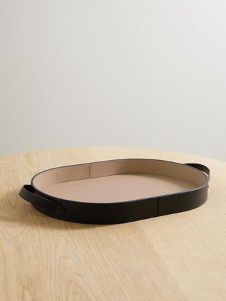 Smythson Panama Leather Tray - Black