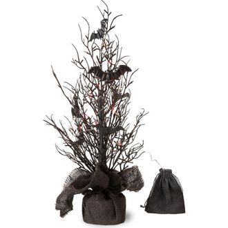 Glitzhome 20H Halloween Lighted Bats Table Tree Decor in Black at Nordstrom, Size Medium