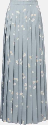 Altuzarra Monti floral pleated midi skirt