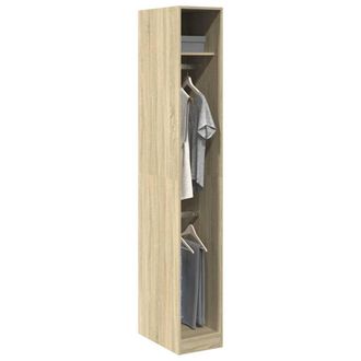 Berkfield Home Wardrobe Sonoma Oak 30x50x200 cm Engineered Wood in Brown | Size: 30 x 50 x 200 cm