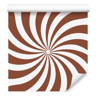 OEM Carta Da Parati Hippie Arancione E Bianca Per Soggiorno E Camera Da Letto 50x1000 Cm