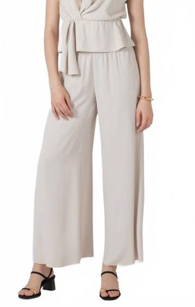 BLACK TAPE Flowy Wide Leg Pants In Matte Pearl