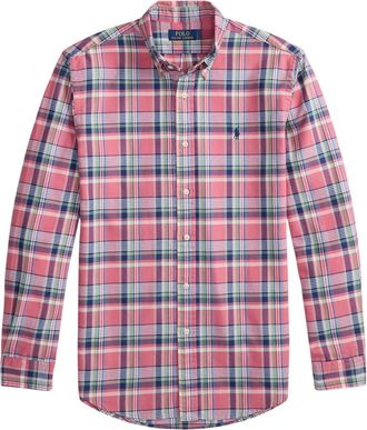 Ralph Lauren Overhemden, Heren, Veelkleurig, L, Katoen, Tattersall Oxford Overhemd