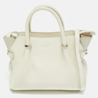 Nina Ricci Marche Small White Leather And Suede Tote