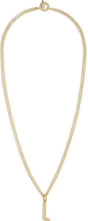 Roxanne Assoulin The Puffy Initial Pendant Necklace in Gold L at Nordstrom