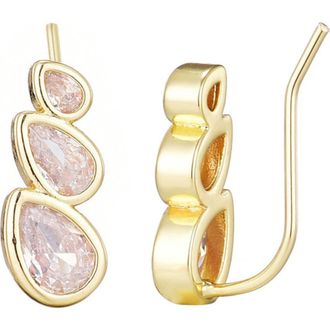 Adornia Crystal Climber Threader Earrings in Gold at Nordstrom Rack