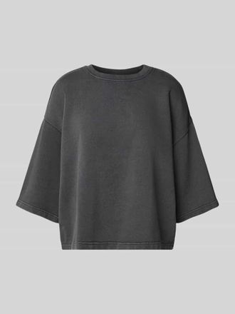 Jake*s Casual Oversized Sweatshirt mit gerippten Abschl&uuml;ssen in Dunkelgrau, Gr&ouml;&szlig;e XS