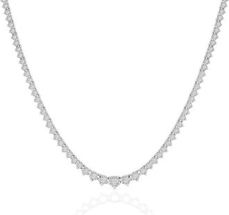 Grown Brilliance 2 Carat Graduated Lab Grown Diamond Riviera Tennis Necklace. 16 Inches