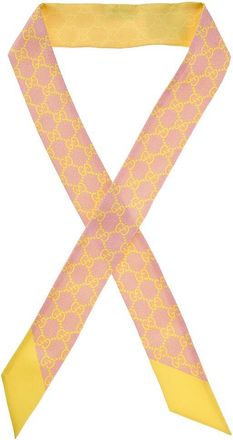 Gucci Gg Twill Silk Ribbon