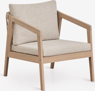 Sklum Sill&oacute;n De Jard&iacute;n En Madera De Acacia Y Cuerda Trenzada Kaela Sklum
