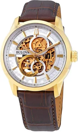 Bulova Mens Classic Gold Dial Watch