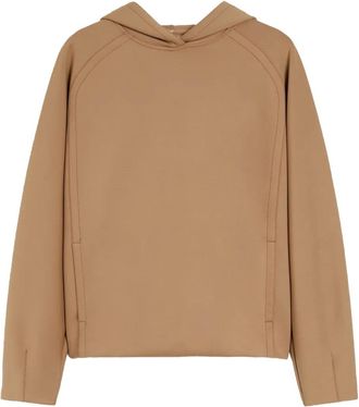 Max Mara Felpa con maniche raglan e cappuccio - Marrone