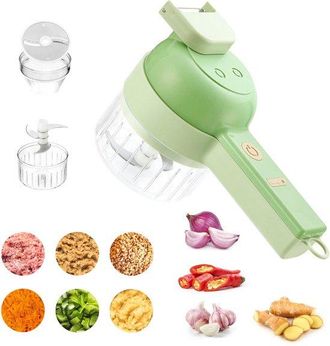 OEM Juego Cortador El&eacute;ctrico Port&aacute;til 4 1, Picadora Verduras El&eacute;ctrica Nueva 2022, Picadora Alimentos El&eacute;ctrica, Procesador Alimentos Inal&aacute;mbrico Ajo