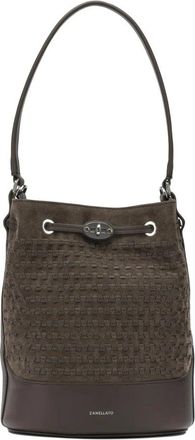 Zanellato Postina S Leren Schoudertas - Dames - Schoudertassen - Bruin - ONE Size - Leer - Tassen