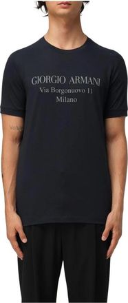 Giorgio Armani Heren, Tops, Blauw, Maat: S