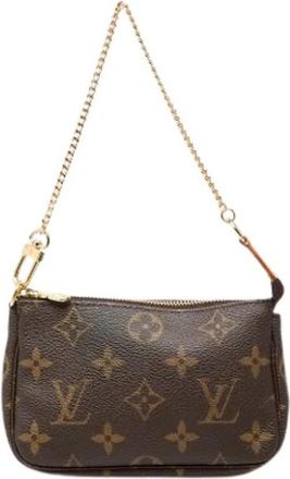 Louis Vuitton Pre-owned Mini Pochette Accessoires - Dames - Vintage Mini Tas - Bruin - ONE Size - Vintage