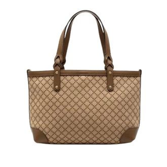 Gucci Pre-owned Handbags, female, Beige, Size: ONE SIZE Pre-owned Craft Tote Bag
