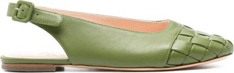 AGL Sling Wave Sandalen - Dames - Ballerinas - Groen - 37 EU - Leer - Schoenen