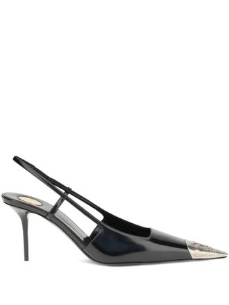 Saint Laurent 75mm pointed-toe slingback pumps - Black