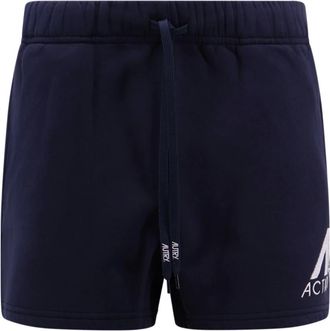Autry Korte Broeken, Dames, Blauw, S, Katoen, Blauwe Elastische Taille Shorts