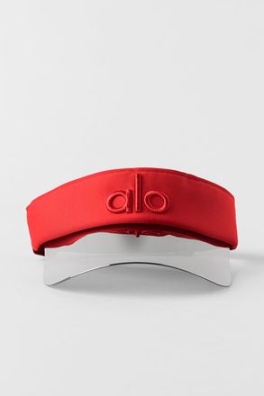 Alo | Airlift Solar Visor Hat in Bright Red