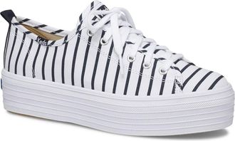 Keds Womens Triple Up Leather Sneaker Blue Size: 7 UK