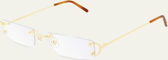 Cartier Mens Metal and Nylon Optical Eyeglasses