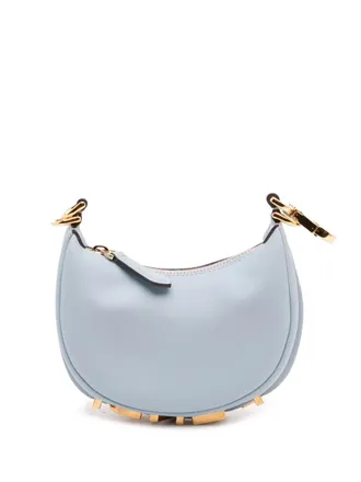 Fendi 2010-2025 Nano Leather Fendigraphy hobo bag - women - Calf Leather - One Size - Blue