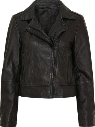 Notyz Notyz - Timeless Biker Jacket - Dames - Jassen - Zwart - Maat: 2XL Leer