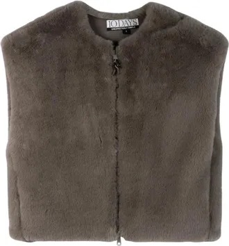 10 Days Gilet in pelliccia sintetica - - Jackets - Donna - Grigio - S