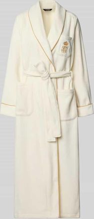 Lauren Ralph Lauren Bademantel mit Reverskragen in Offwhite, Größe XL