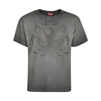 Diesel Tops, Heren, Grijs, 2Xl, Diesel T-shirts en Polos