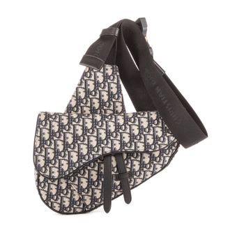 Dior Pre-owned Womens Homme Saddle Crossbody Bag Shoulder Bag - Blue - One Size