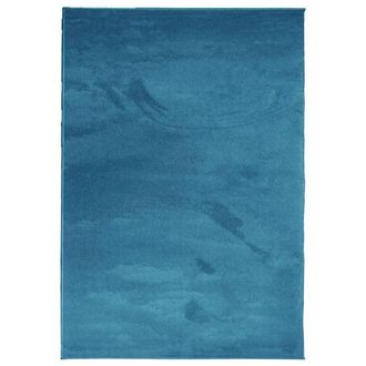 Berkfield Home Rug OVIEDO Short Pile Turquoise 140x200 cm in Blue | Size: Medium
